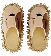Frjjthchy Cartoon Dog Mop Slippers Microfiber Clean Dusting Slippers Detachable Mopping Shoes for...