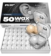 PQ Wax Ear Plugs for Sleeping, Swimming - 50 Noise Cancelling Silicone Gel Wax Earplugs, Ear Prot...