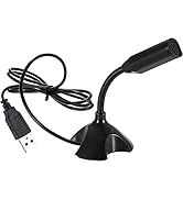 Mini USB Microphone for Desktop Computer and Laptop,Portable USB Condenser Mic With Adjustable St...