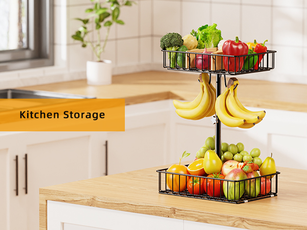 2 tier fruit basket
