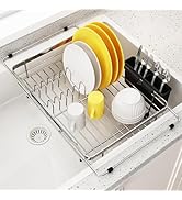 JASIWAY in Sink Dish Drying Rack, Expandable Over The Sink Dish Racks for Small Kichen, Space Sav...