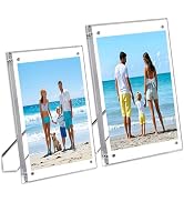 Eyaeyao Acrylic Picture Frames 2 Pack, Magnetic Acrylic Frame, Two Sizes - 4X6 &amp; 5X7, Clear Photo...
