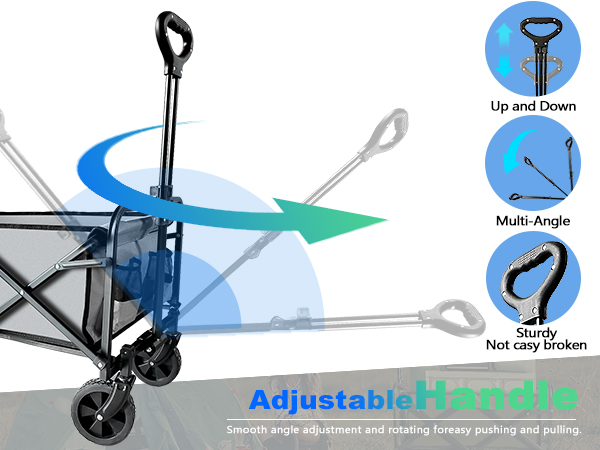 Foldable wagon with small wheel