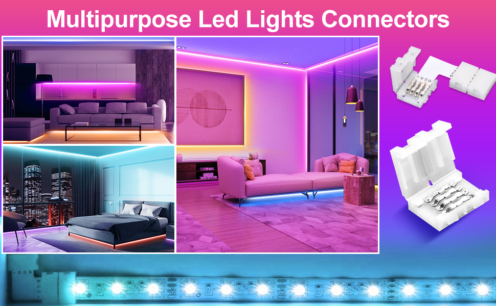 L Shape Room Led Lights Connectors