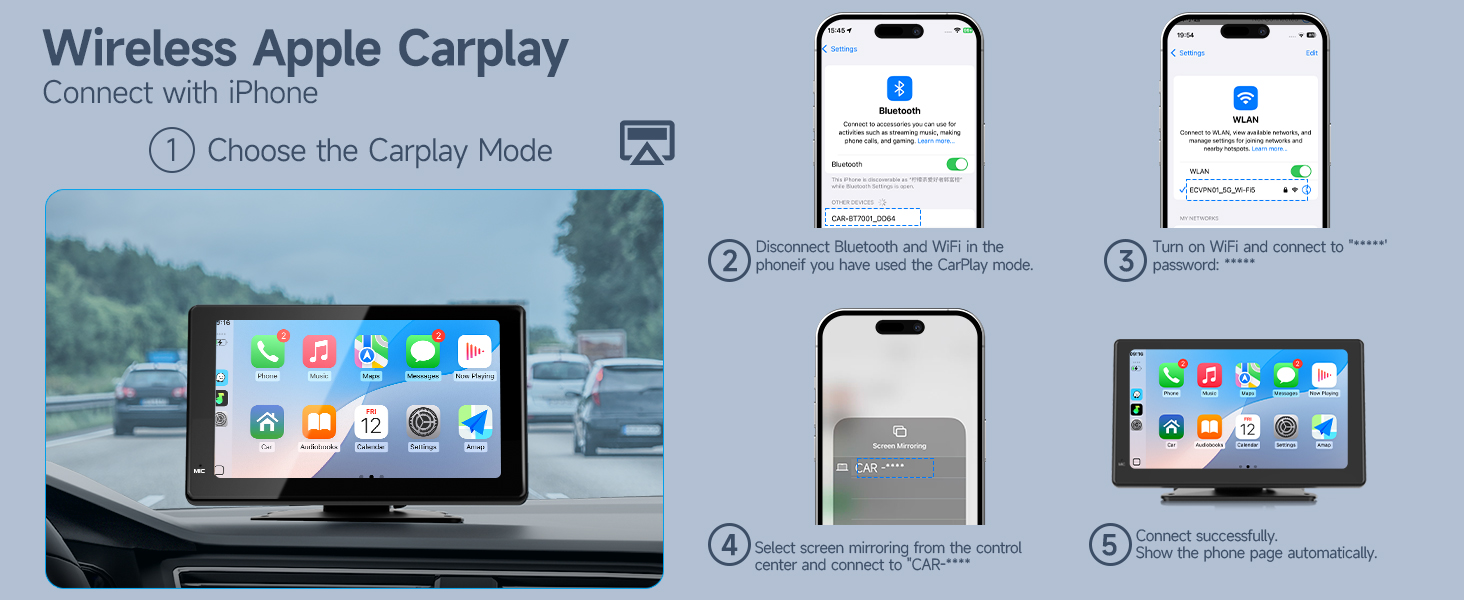 7 inch carplay screen