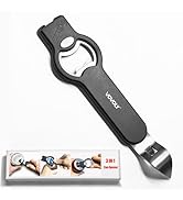3-in-1 Magnetic Bottle and Can Opener for Refrigerator, Stainless Steel Manual Can Punch Opener f...