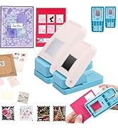 BAOFALI 2Pcs/Set Stamp Puncher 1.25x1.5inch &amp;1x0.8inch Rectangular Postage Stamp Punch |Stamp Hol...