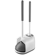 Eyliden Toilet Plunger and Brush Set | 2-in-1 Bathroom Cleaning Tools with Holder | Unclogs Toile...