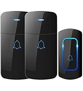 AVANTEK Wireless Doorbell D-3C, 1300 ft Long Range Door Chime Kit, 52 Melodies, Up to 115dB Volum...