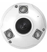 Inwerang 5MP POE IP Fisheye Camera, Mic. Audio in, 1.44mm Lens 360° Viewing Angle, 48ft Infrared ...