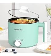 KERZION Electric Hot Pot :1.5L Mini Ramen Cooker with Overheat &amp; Boil-Dry Protection, Suitable fo...