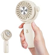 QearFun Mini Handheld Fan, Portable Fan with USB Rechargeable Battery, 3 Speed Personal Desk Tabl...