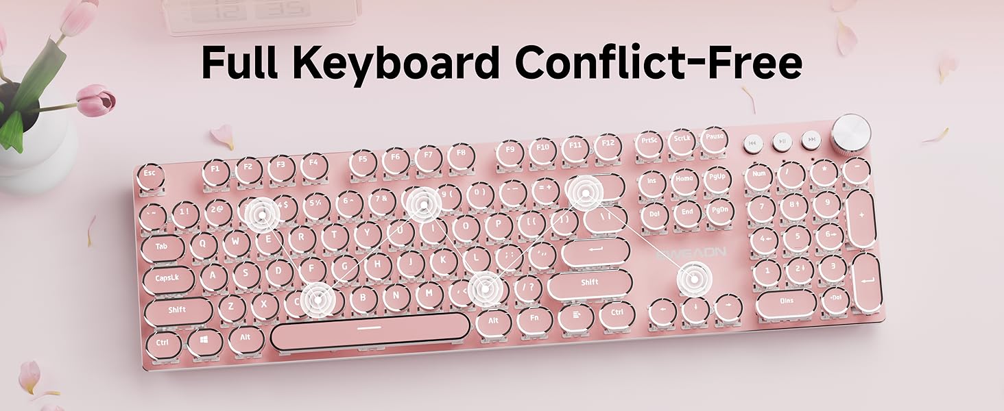 cherry blossom keyboard creamy keyboard pink white led keyboard pink keyboard gaming