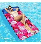 FindUWill Oversized Pool Float Lounge, 72" X 37" Extra Large Fabric-Covered Pool Floats for Adult...