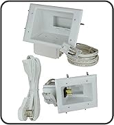 DATA COMM Electronics In Wall Cable Management Kit With Duplex Power Outlet - Behind Wall Wire Lo...