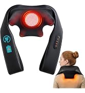 ALLJOY Neck Massager with Heat, Cordless Deep Tissue Massage for Neck and Shoulders, Rechargeable...