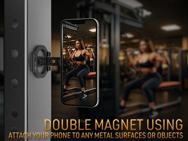 dual magnetic phone stand