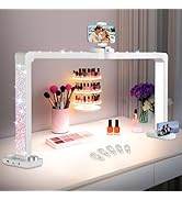 KIRKAS 34inch Large Half Moon Light for Nail Tech with Diamond, 456 LEDs 3 Color Modes Infinitely...