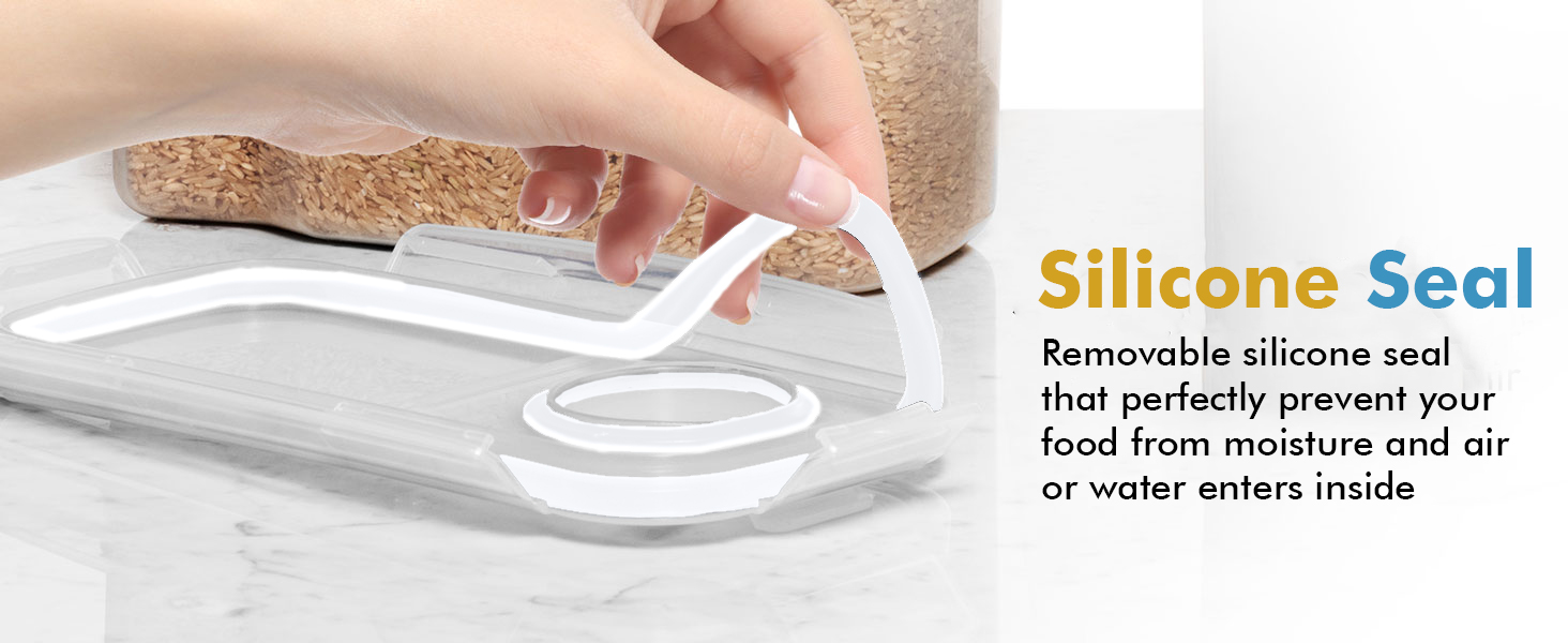 extra large cereal containers storage with airtight lids, snacks &amp;amp; chip containers for pantry