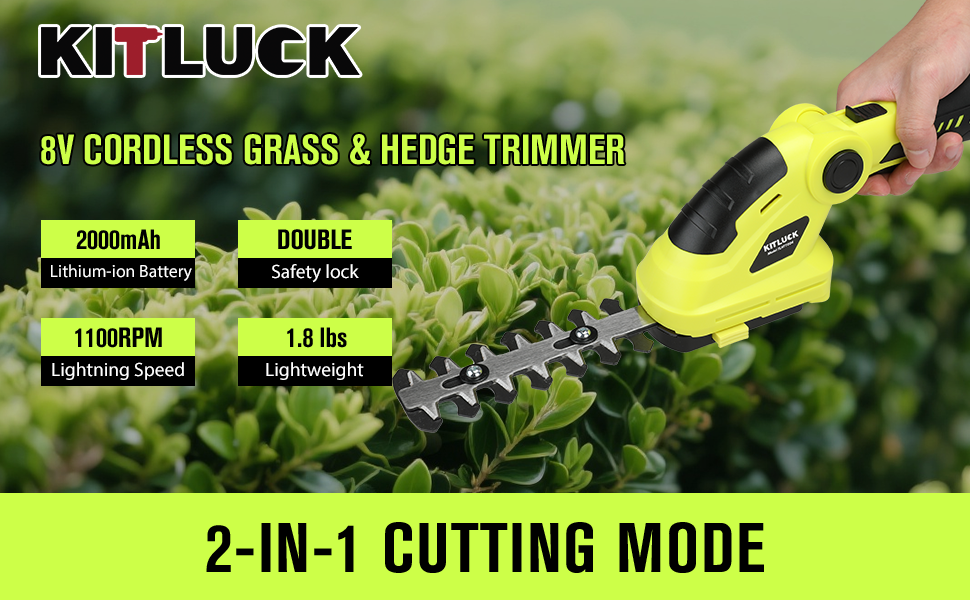 8V CORDLESS GRASS &amp;amp;amp; HEDGE TRIMMER