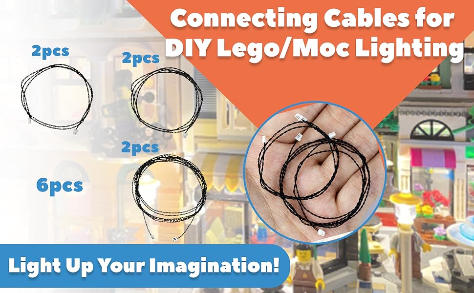 Connecting cables for diy lego/moc A+1