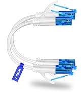 Rojita Cat 6a Ethernet Cable 0.5 ft (2-Pack) - Cat6a Patch Cable, Cat 6a Patch Cable 28AWG 10Gbps...