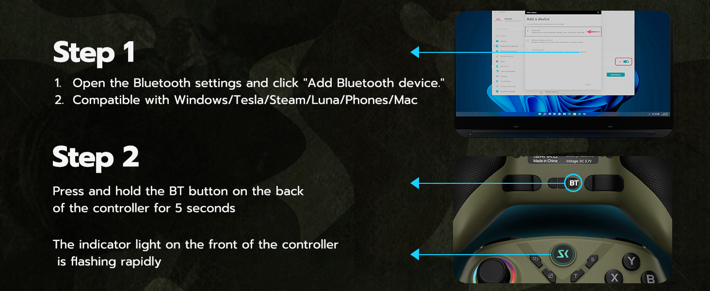 Bluetooth game controller