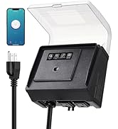 SURAIELEC WiFi Pool Timer for Above-Ground Pools, NEMA 5-15R Plug-in Timer with Dual Outlets, 15A...