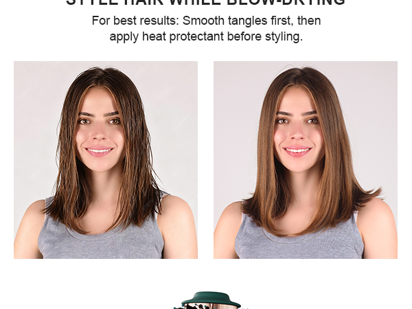 Styling Hair while Blow-drying