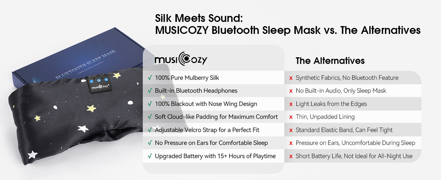 bluetooth sleep eye mask mulberry headphones sleeping wireless travel side sleepers holiday gifts