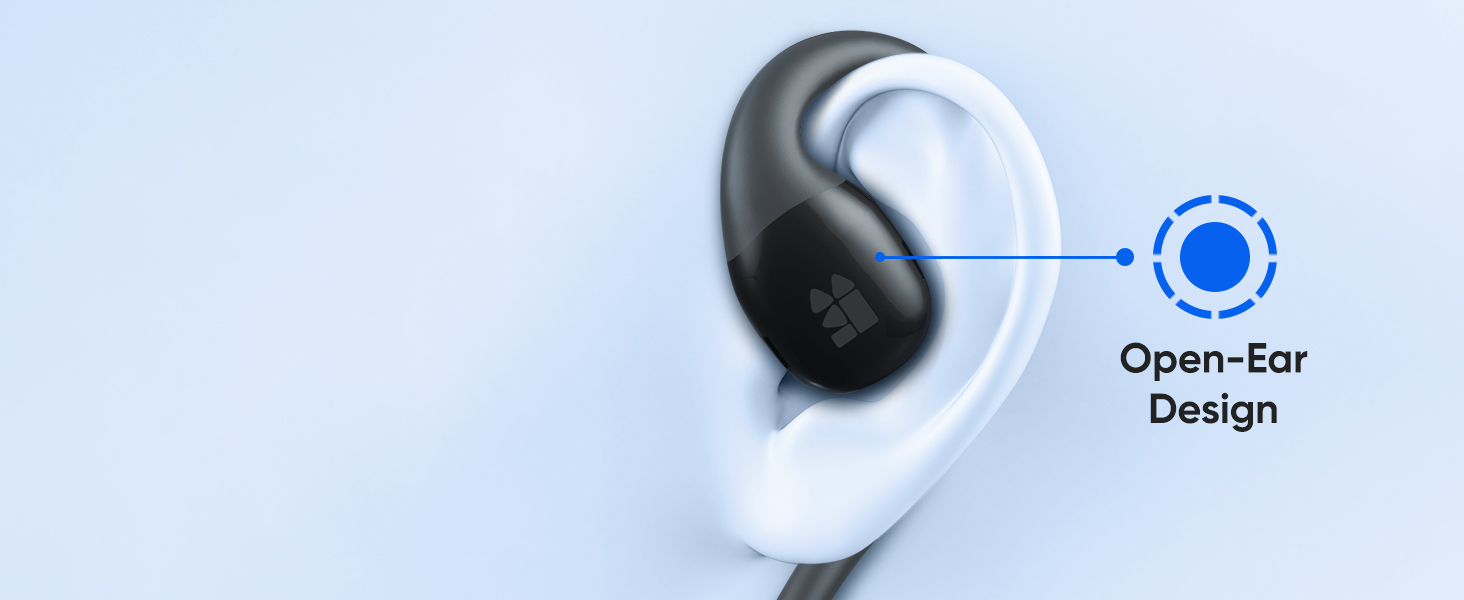 over the ear over ear hook headphones soft silicone open-ear design for work gaming