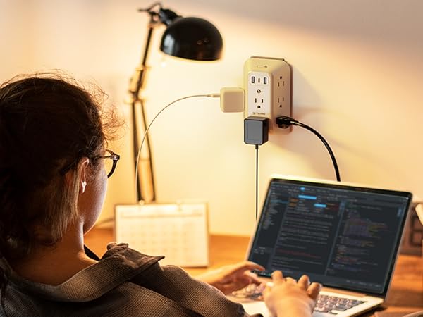 8 plug outlet extender surge protector