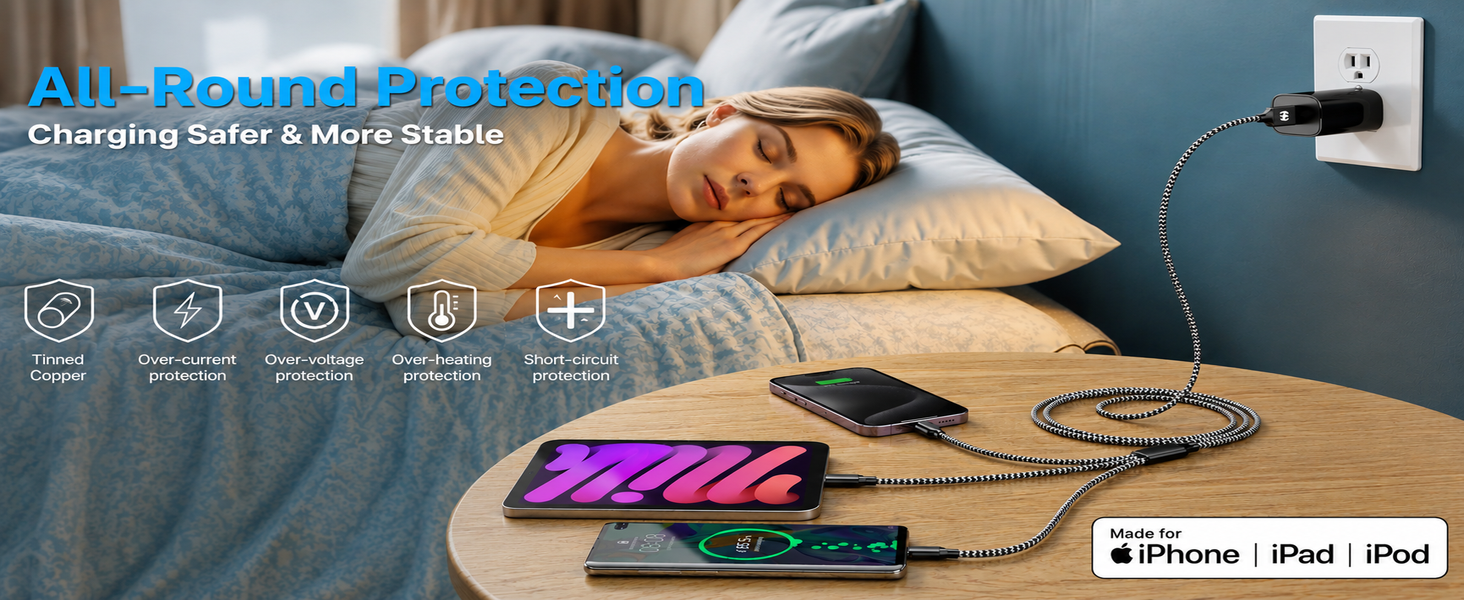 charging cables for multiple devices with 3 in 1 multi charger cord for travel essentials