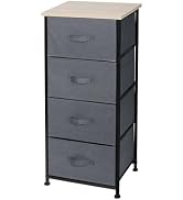 American Dream 4 Drawer Storage Tower, Fabric Dresser Organizer with Steel Frame, Vertical Storag...