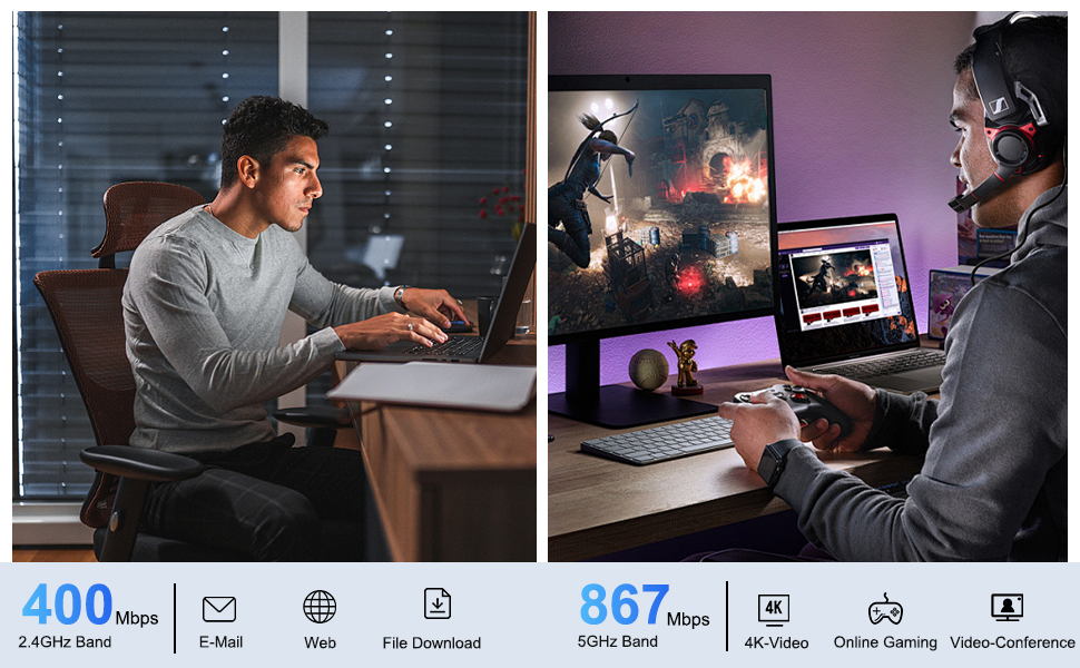1300Mbps Wireless WiFi Adapter