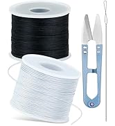 FIVEIZERO 2 Rolls Elastic Bracelet String Total 330 Feet,1.0mm,1.2mm,1.5mm Elastic Cord for Beadi...