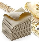 AAwipes Sax Cleaning Cloths (Yellow, Ultrafine, 7.5"x7.5", 10 Packs) Premium Microfiber Cloths fo...