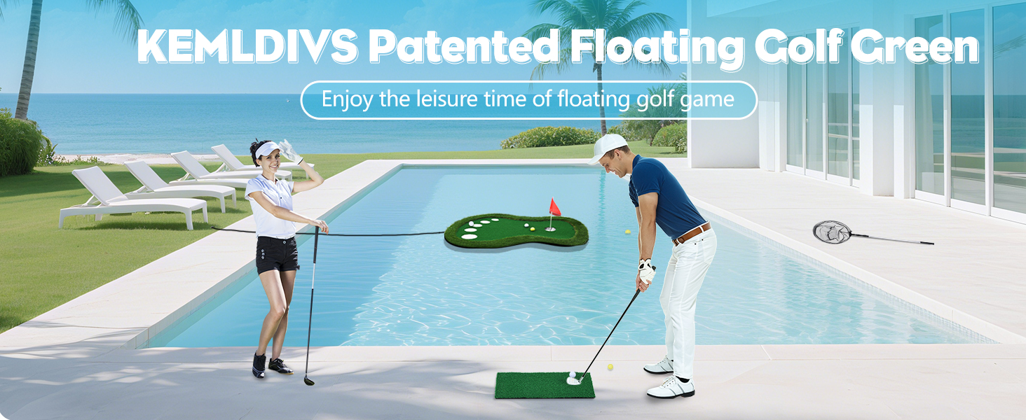 floating golf green