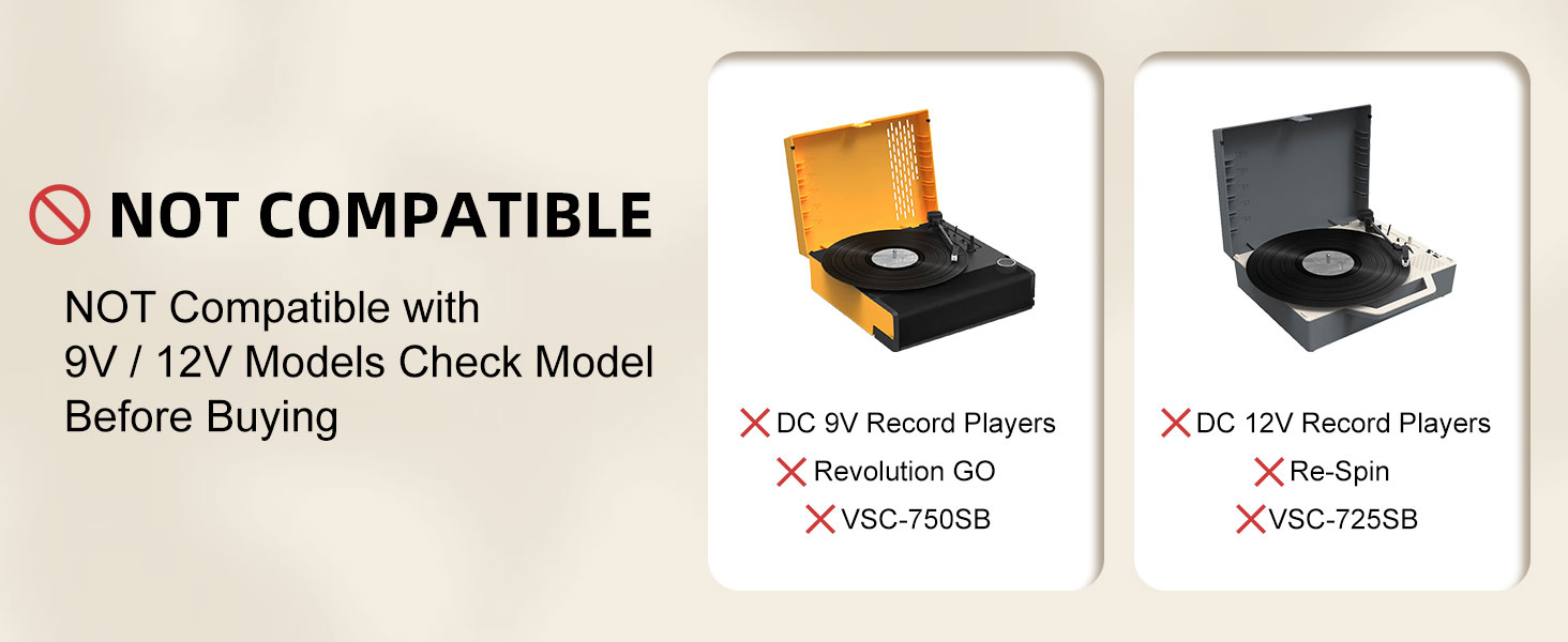 NOT Compatible with 9V/ 12V Models Check Model Before Buying