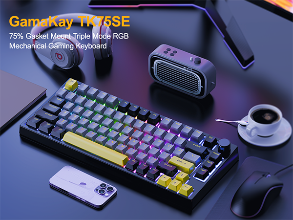 GK GAMAKAY TK75 SE 75% Mechanical Keyboard with Knob Control