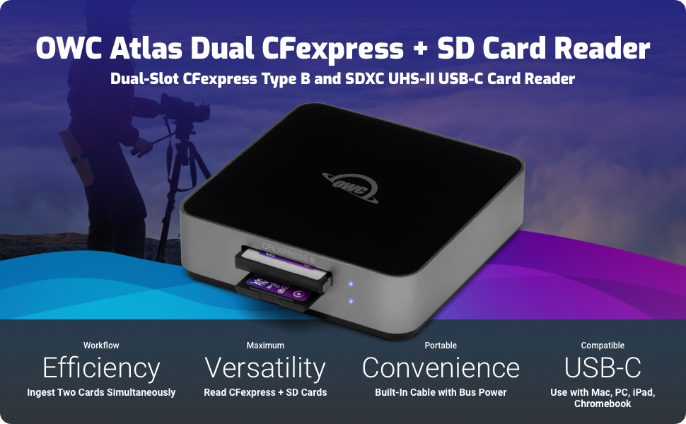 OWC Atlas Dual CFexpress + SD Card Card Reader