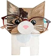 GOWENIC Wooden Animal Glasses Holder, Creative Glasses Holder Stand, Fun Pet Eyeglass Holder, Sun...
