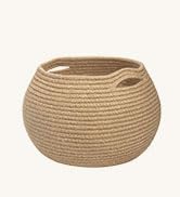 Goodpick Wicker Storage Basket for Living Room, Small Round Woven Basket for Toys, Towel, Bedroom...
