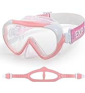 Kids Swim Mask - Ultimate 180° Kids Swim Goggles Anti-Fog Child Diving Mask Leak-Proof Kids Goggl...