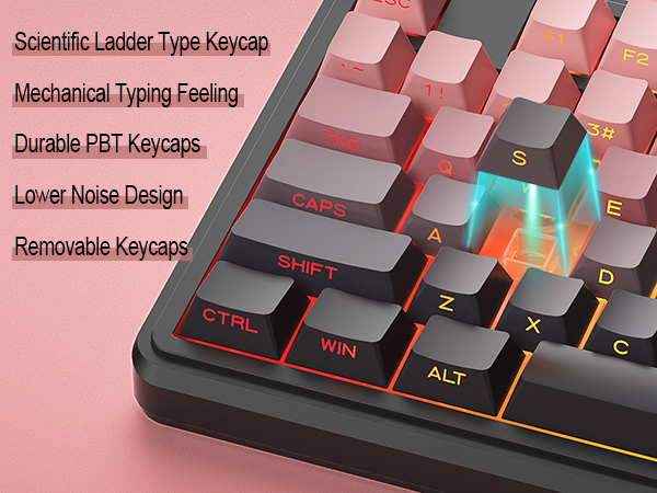 gaming keyboard with number pad usb wired keyboard Rainbow keyboard