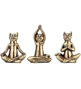 Smadeer Yoga Cat Statues for Home Decor Accents,Yoga Pose Figurine for Zen Spiritual Bedroom Livi...