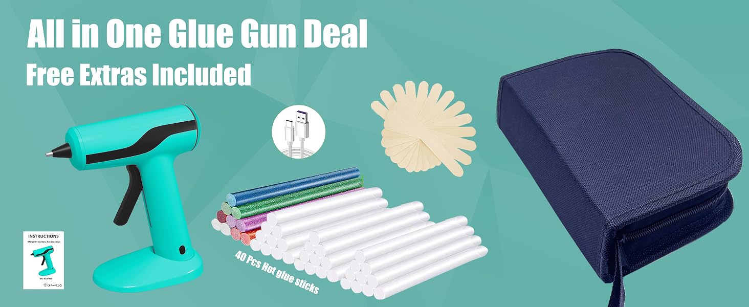 Battery glue gun