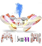 Terucle Remote Control Car, 360°Rotating 4WD RC Cars with Cool Spray, 2.4Ghz Double Sided RC Stun...