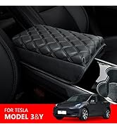 WLLWOO WLLWOO Center Console Cover for Tesla Model 3,Model Y,Arm Rest Covering Car Vegan Leather,...