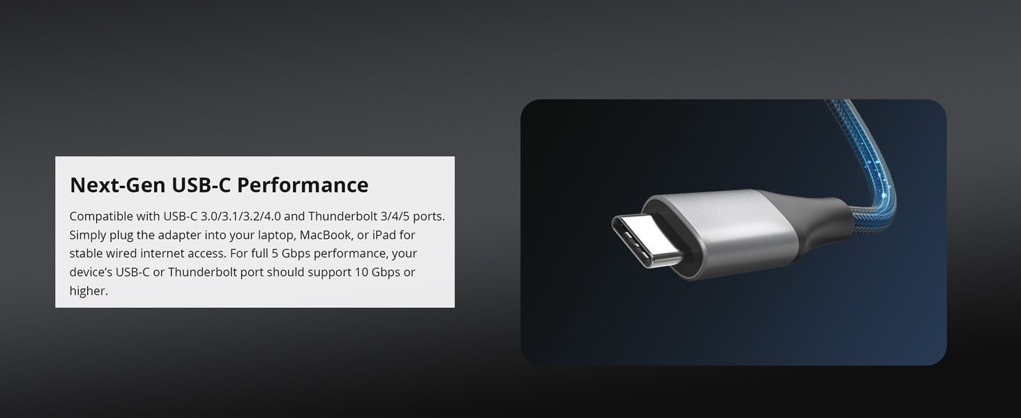 Adapter&amp;amp;#39;s USB 3.2 Type C Port Works with USB 3.0 3.1 3.2 4.0 and Thunderbolt 3 4 5